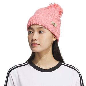 Adidas women’s knit winter beanie hat, pink